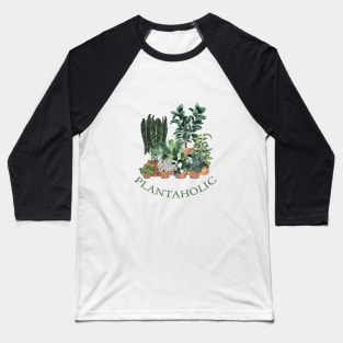 Plantaholic House Plants Illustration 3 Baseball T-Shirt